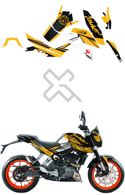 Duke 200 Full Sticker | Duke 200 Full Graphics